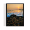 A kiss to the rocks Goa Landscape black framed print by Arts Fiesta