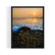 A kiss to the rocks Goa Landscape black framed print by Arts Fiesta