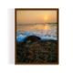 A kiss to the rocks Goa Landscape brown framed print by Arts Fiesta