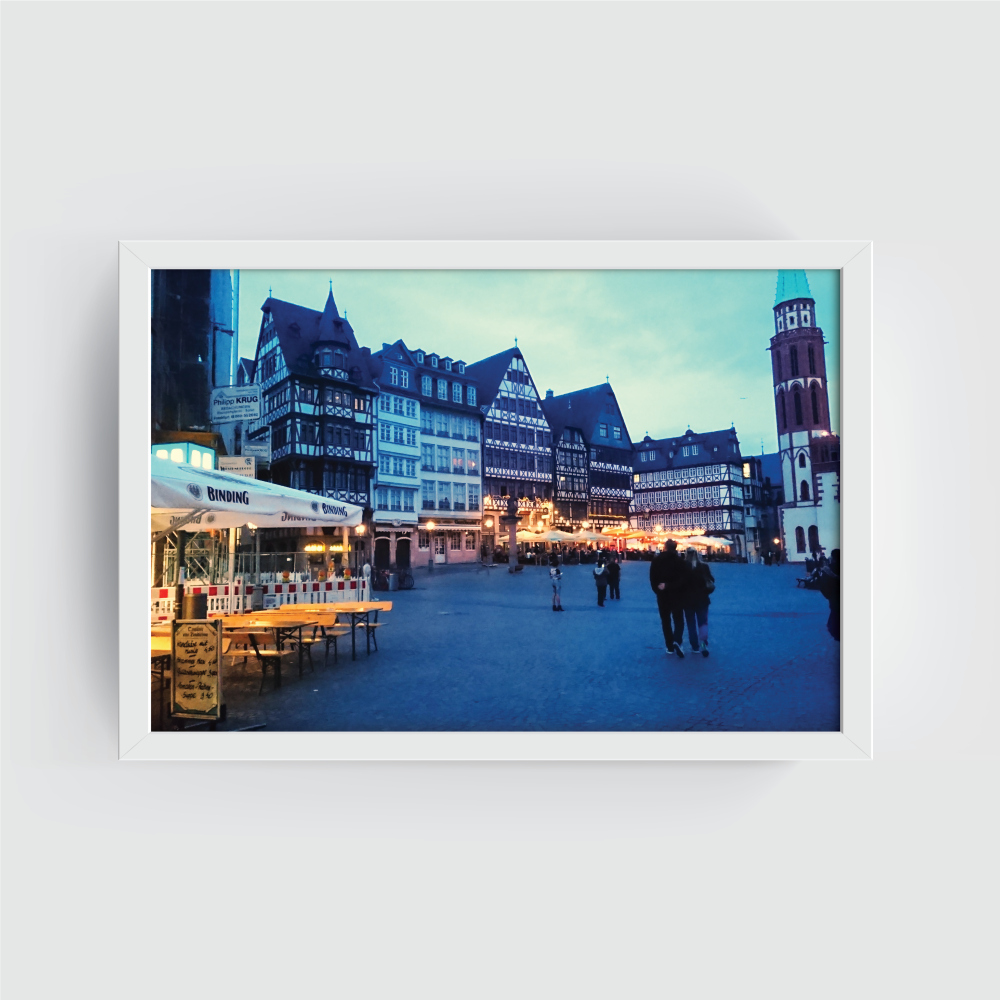 The Lovely Town Germany white framed print by Arts Fiesta