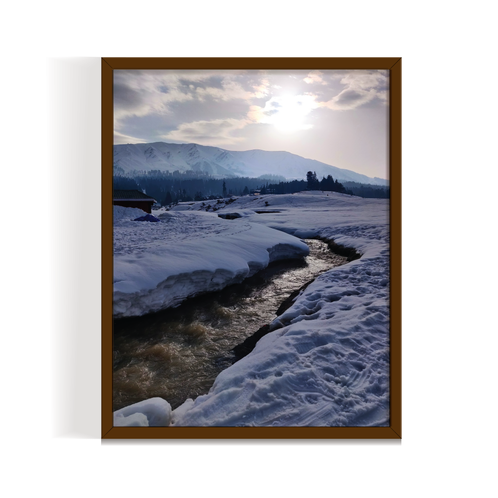 A way through Heaven Kashmir Gulmarg Landscape brown framed print by Arts Fiesta A way through Heaven Kashmir Gulmarg Landscape brown framed print by Arts Fiesta