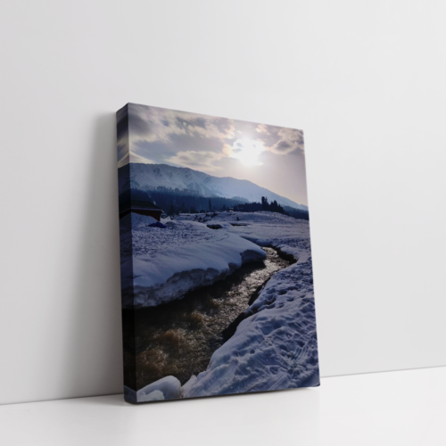 A way through Heaven Kashmir Gulmarg Landscape stretched canvas or box print by Arts Fiesta