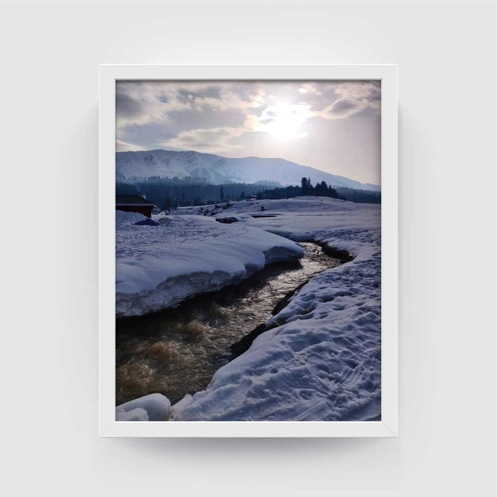 A way through Heaven Kashmir Gulmarg Landscape white framed print by Arts Fiesta A way through Heaven Kashmir Gulmarg Landscape white framed print by Arts Fiesta