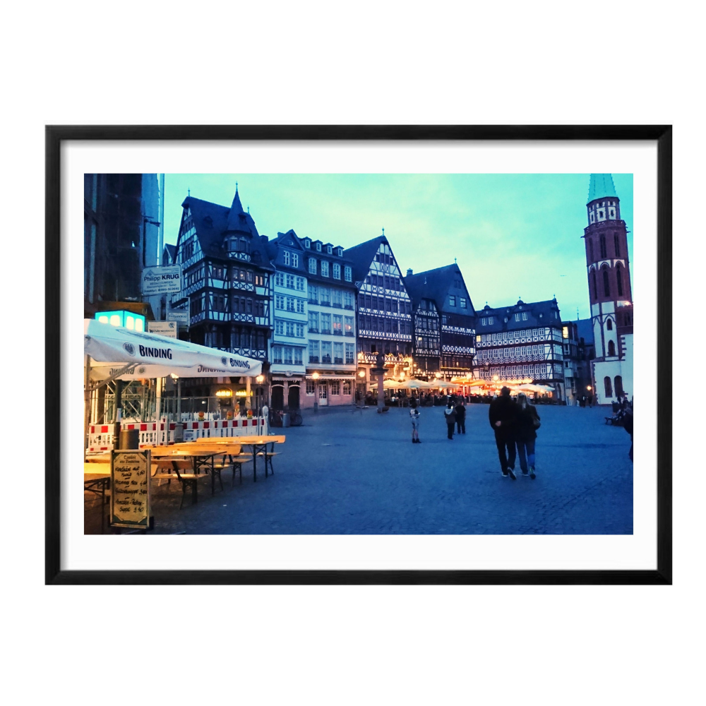 The Lovely Town Germany black framed print by Arts Fiesta