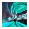 Magic of northern lights, Discover stunning original paintings on canvas Northern Lights Painting, Norway for your living room decor inspired by nature's wonders.