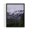 The Snow Charm Kashmir Pahalgam Landscape black framed print by Arts Fiesta