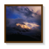 peaking through clouds, Kashmir landscape brown frame by Arts Fiesta