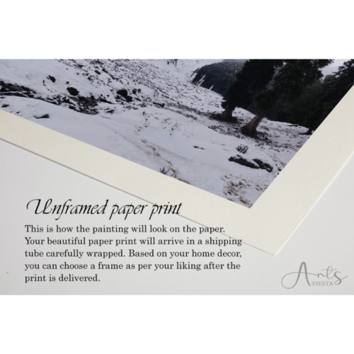 Snow Land Pahalgam Kashmir paper print by Arts Fiesta