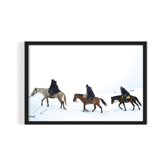 The white beauty Pahalgam Kashmir black framed print by Arts Fiesta