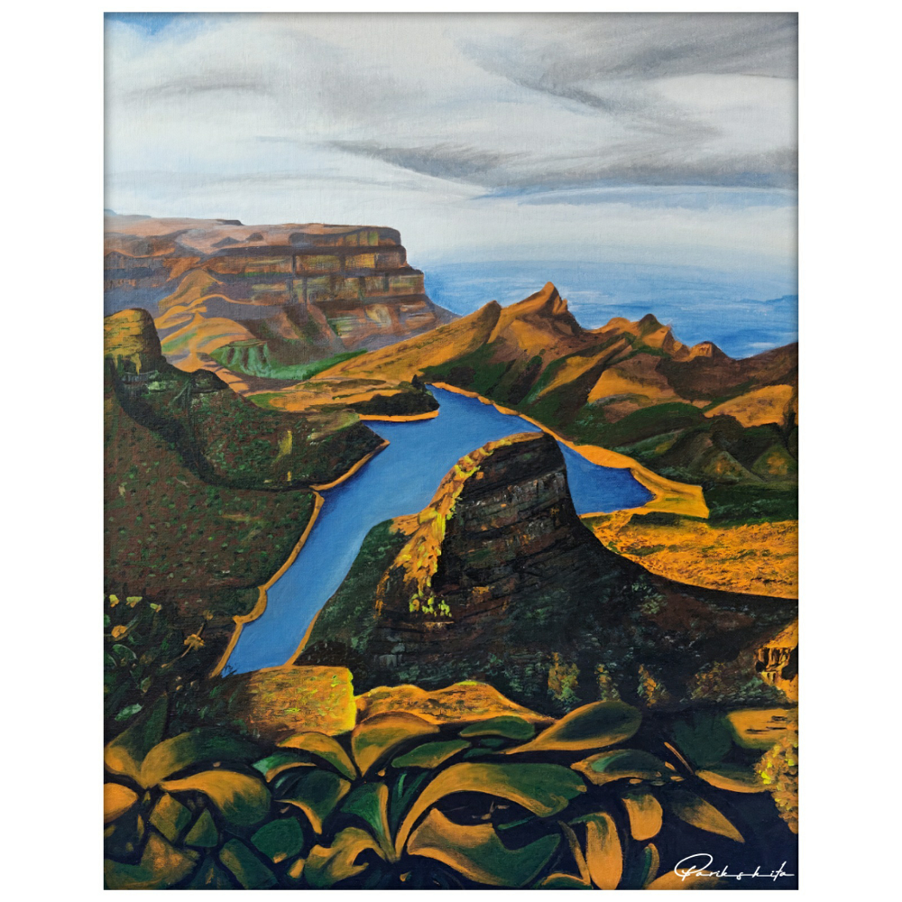 Wild, Mountain acrylic canvas painting, original mountain landscape painting