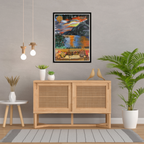 positano italy paintng interior look