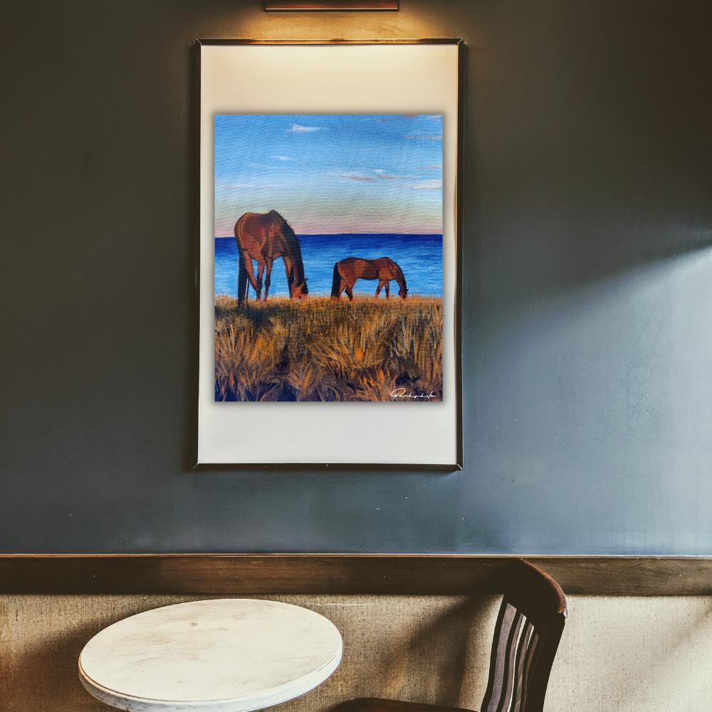 Horse Painting wall decor look, the horse spirit painting interior look