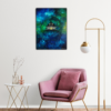 Calling acrylic canvas painting by Parikshita Jain, interior decor look