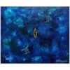 Transform your living space with original Abstract Canvas Paintings, ocean blue paintings artwork in soothing blue shades. Handmade wall art to enhance your home decor.