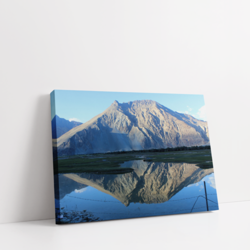 Ladhaki mountains, Leh Ladhak Landscape stretched canvas box print by Arts Fiesta