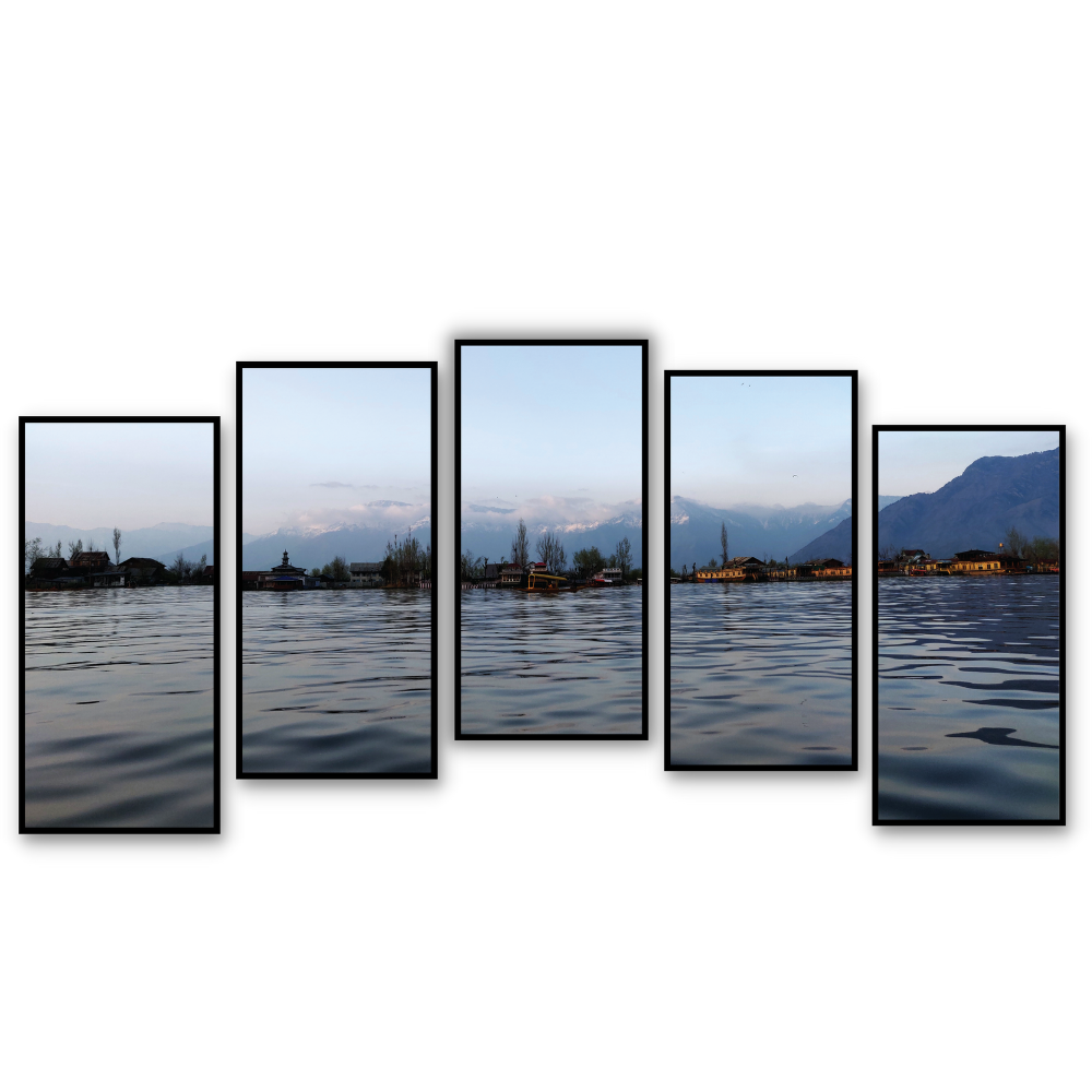 Dal lake Day view (set of 5) frame set picture