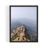 The Hillscape Indian Landscape black framed print by Arts Fiesta