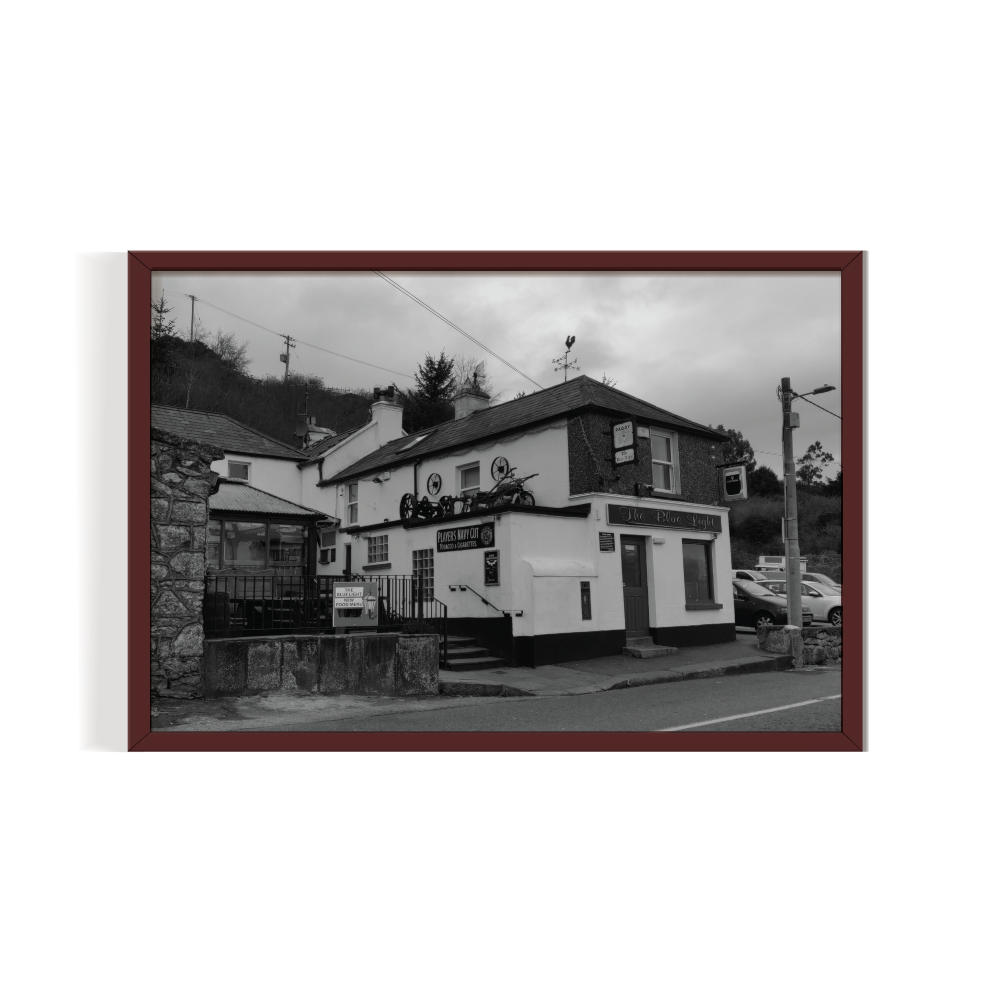 The old cafe Ireland dublin Landscape brown framed print by Arts Fiesta