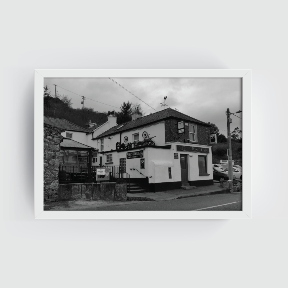 The old cafe Ireland dublin Landscape white framed print by Arts Fiesta