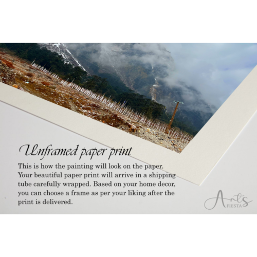 Mountain World Sikkim Landscape paper print by Arts Fiesta