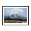 Mountain World Sikkim Landscape black framed print by Arts Fiesta