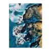 Ocean Rhythm Paintings ,Explore stunning ocean blue cliff nature paintings for your living room decor with beautiful art that brings the outdoors inside.