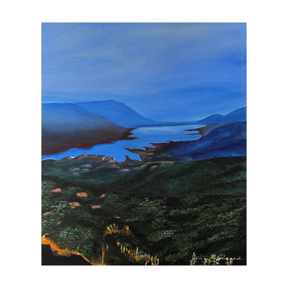 Valley to life acrylic canvas painting, valley painting, original landscape painting