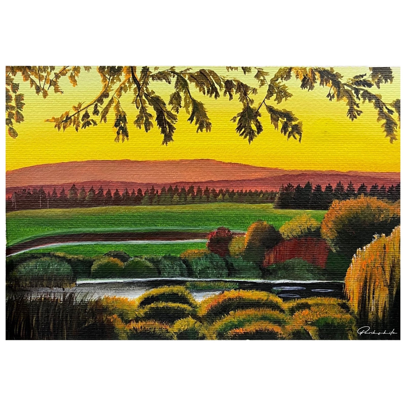 Nature mixed acrylic canvas painting by Parikshita Jain Nature mixed acrylic canvas painting by Parikshita Jain