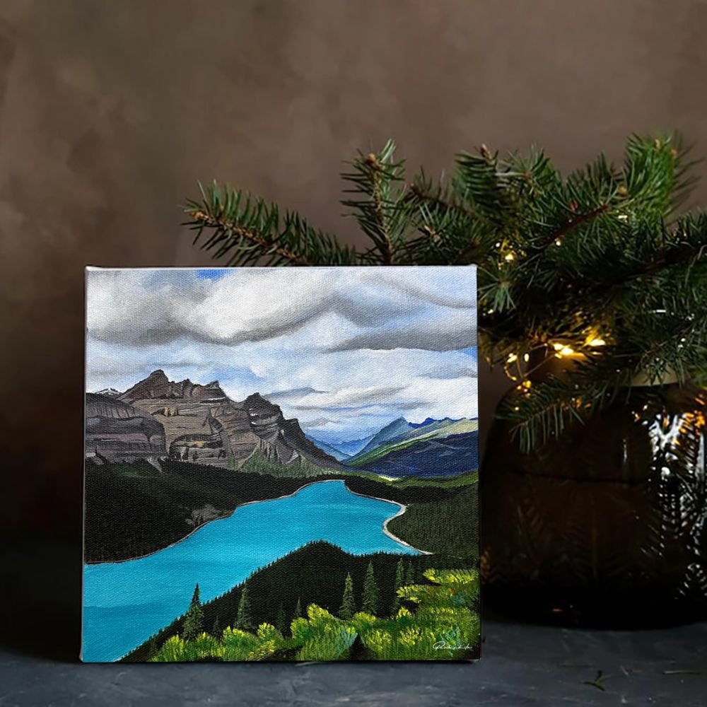 The Lakeside vista interior 1, lake painting, canada landscape lake painting