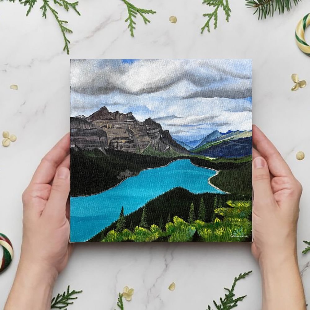 The Lakeside vista interior 2, lake painting, canada landscape lake painting