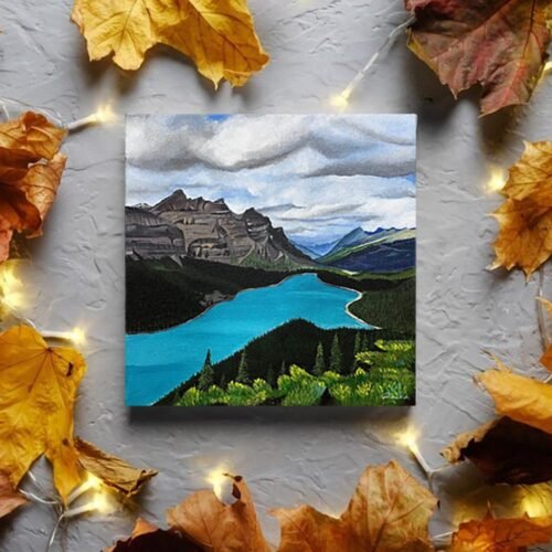 The Lakeside vista interior 3, lake painting, canada landscape lake painting