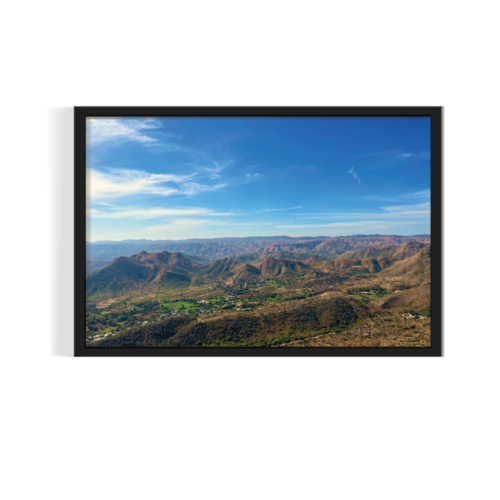 Aravalli Hills Rajasthan Landscape black framed print by Arts Fiesta