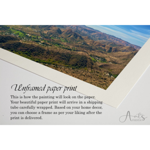 Aravalli hills Rajasthan Landscape paper print by Arts Fiesta
