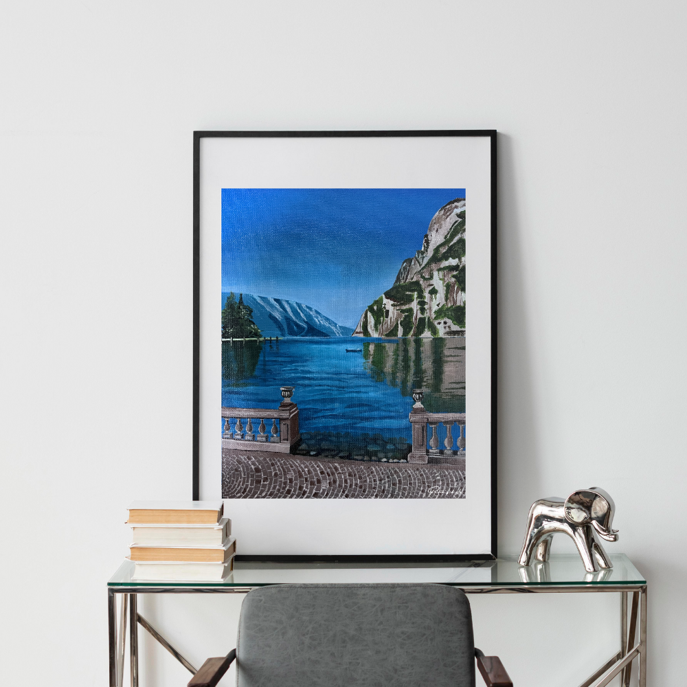 waterway nature art canvas painting wall decor 2 by Parikshita Jain available on online art gallery ARts Fiesta