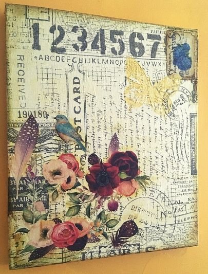 Decoupage pictures from magazines or newspapers - wall art ideas by Arts Fiesta