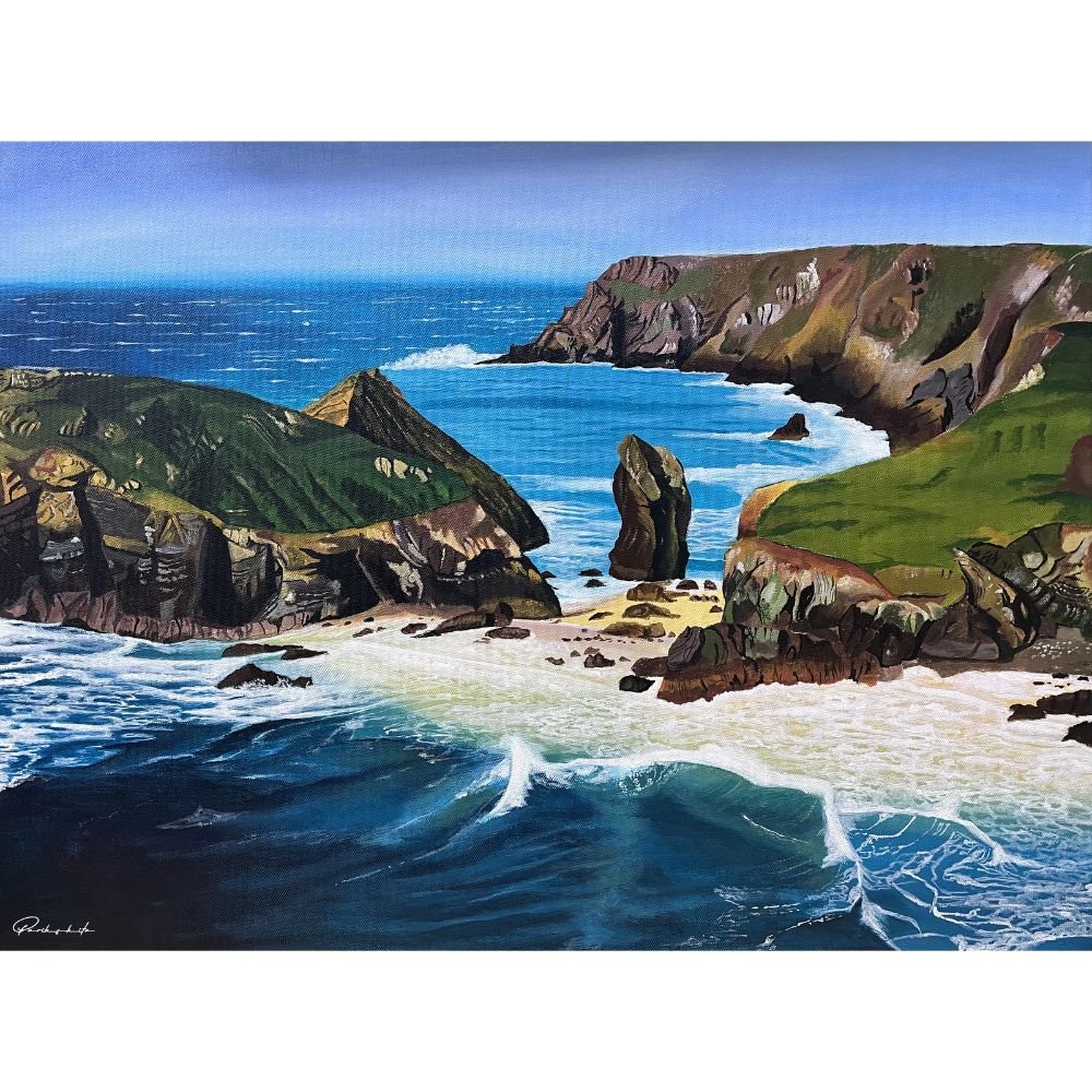 Discover the stunning painting captures the serene beauty of the coast near the ocean with Arts Fiesta's Coastal England Prints.Elevate your home decor with awe-inspiring nature and seaside paintings into your space.