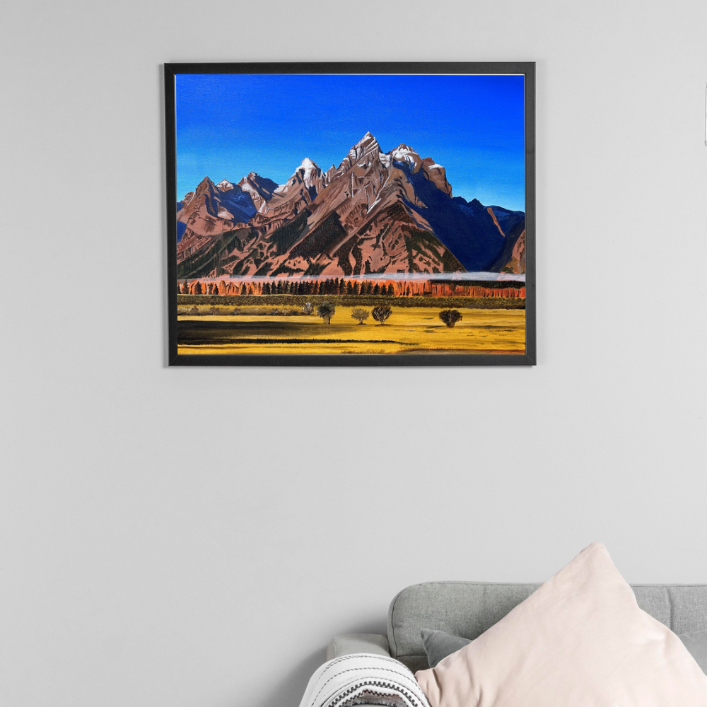 Grand teton acrylic canvas painting by Parikshita Jain interior pic 1