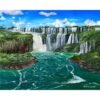 Immerse yourself in the nature with our stunning waterfall wall art paintings. Inspired by the beauty of Iguazu falls ,Elevate your home decor today with original handmade paintings
