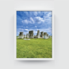 Stonehenge UK London Landscape white framed print by Arts Fiesta