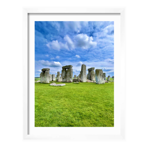 Stonehenge UK photo print by Parikshita Jain, white frame