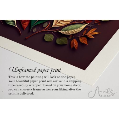 Abstract 3D Leaves abstract art paper print look