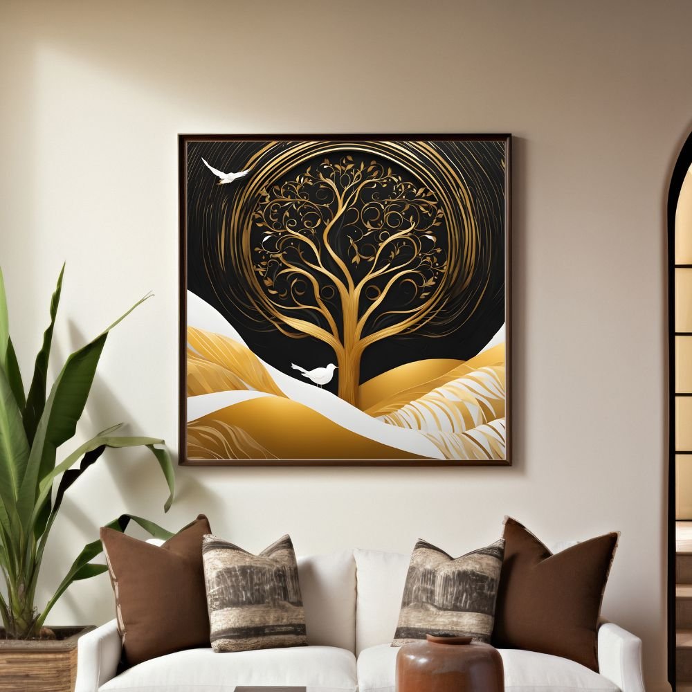 The Royal Tree abstract painting print wall decor- Arts Fiesta