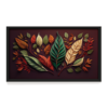 Abstract 3D Leaves, abstract canvas painting, black framed painting for wall decor - arts fiesta online art gallery