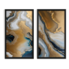 Coastal Vibe modern abstract design, abstract painting black framed print, for wall decor - Arts Fiesta Online Art Gallery