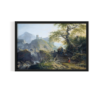 Historic Landscape, Vintage Landscape, black framed print, for wall decor - Arts Fiesta Online Art Gallery