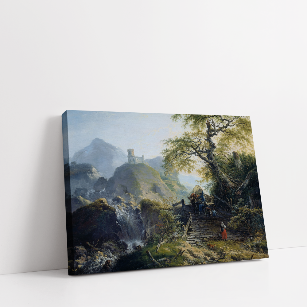 Historic Landscape, Vintage Landscape, stretched canvas framed print, for wall decor - Arts Fiesta Online Art Gallery