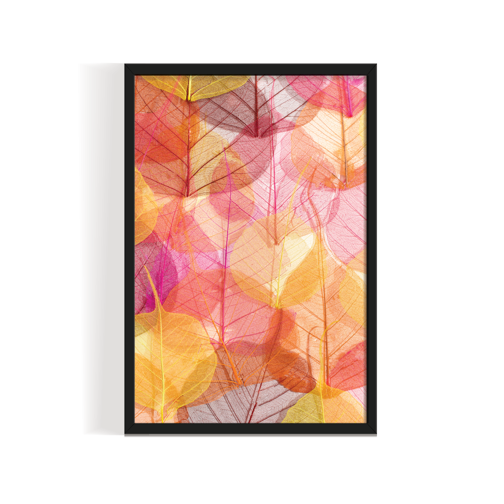 Leafy Texture black frame-01 Leaft texture modern abstract painting black framed print, for wall decor - Arts Fiesta Online Art Gallery