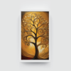 Tree of Life 3, abstract canvas painting, white framed painting for wall decor - arts fiesta online art gallery