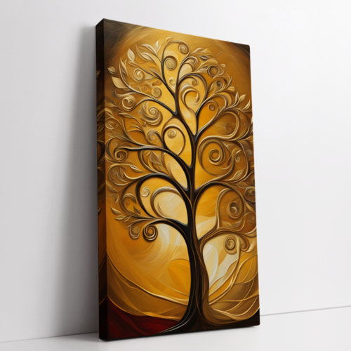 Tree of Life 3 modern abstract painting stretched canvas gallery wrapped canvas, for wall decor - Arts Fiesta Online Art Gallery