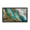 Water and Sand Waves, abstract canvas painting, black framed painting for wall decor - arts fiesta online art gallery